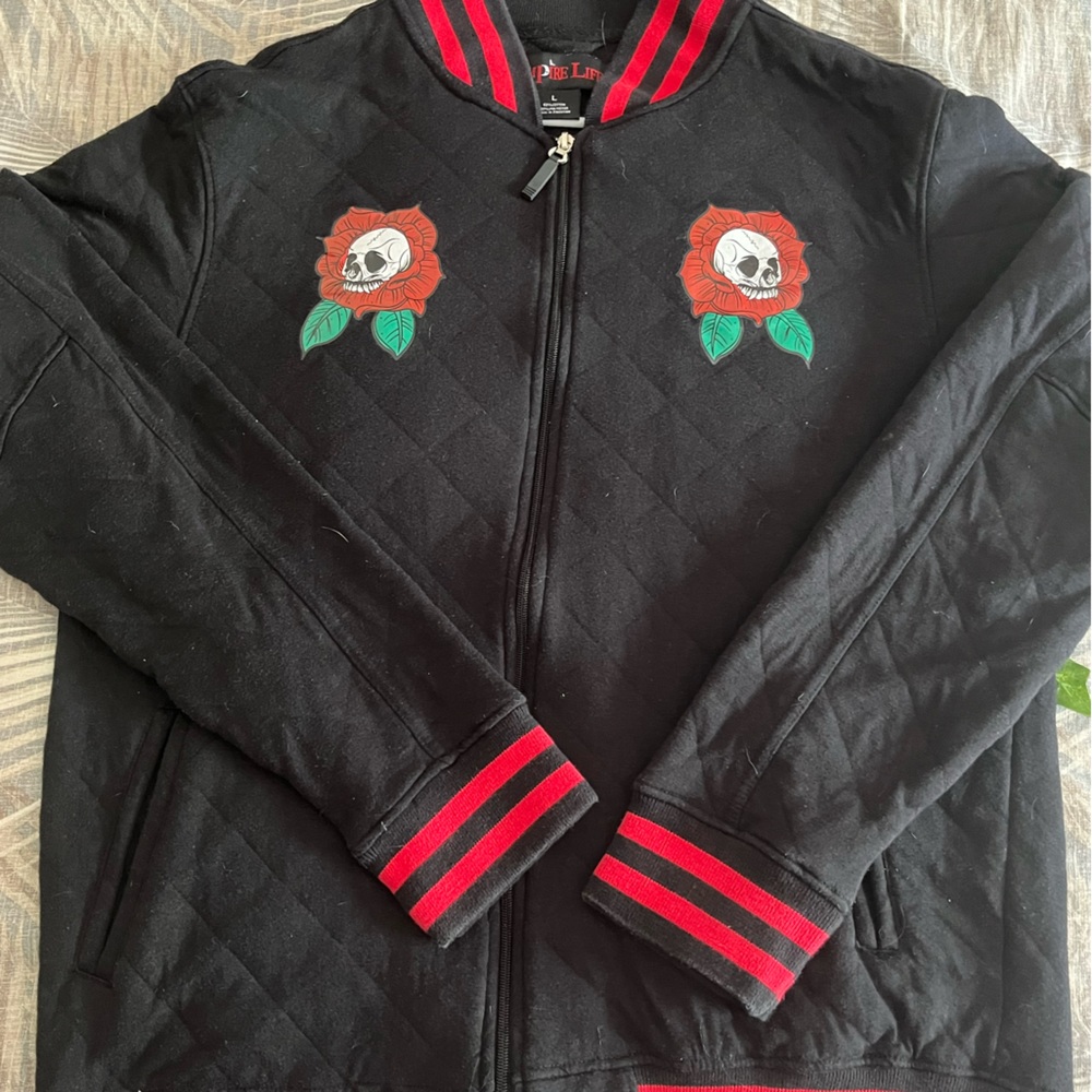 Vintage skull- rose Jacket